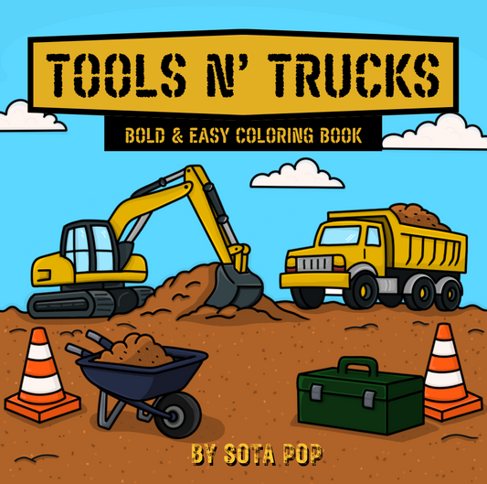 Tools N’ Trucks: Bood & Easy Coloring Book