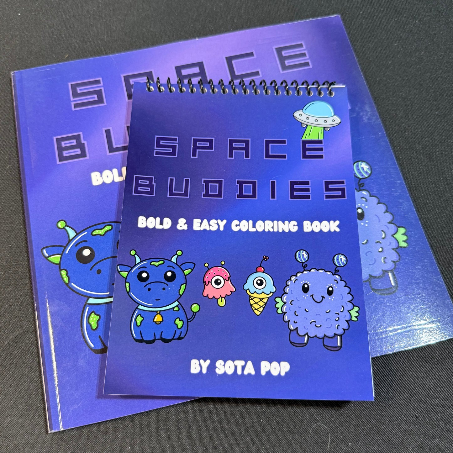 Space Buddies: Bold & Easy Coloring Book for Kids & Adults