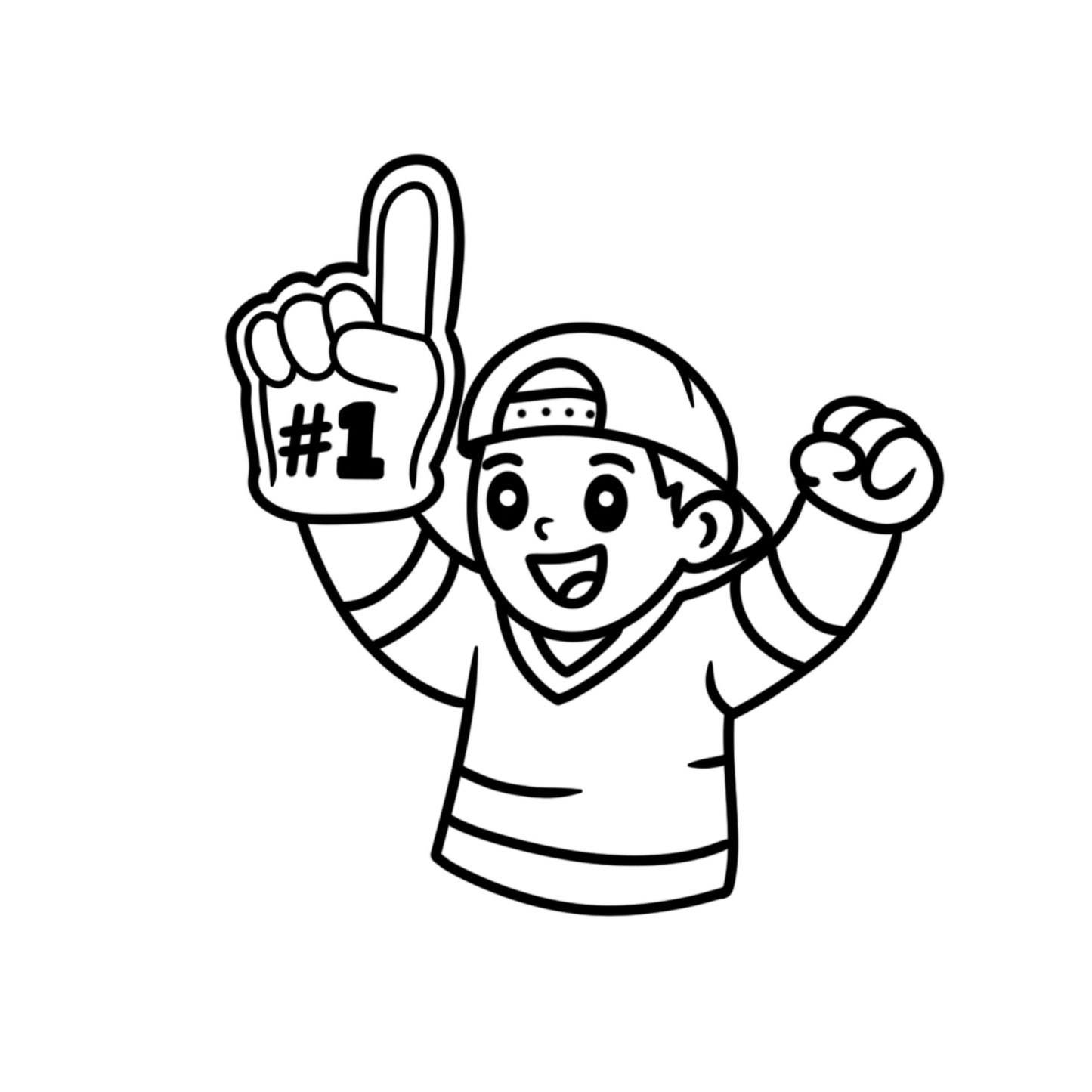 Let's Play Hockey: Bold & Easy Sports Coloring Book for Kids & Adults