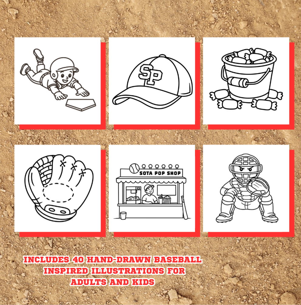 Baseball Bundle - LIMITED Baseball bag + Town Ball book + Markers + Stickers & more!