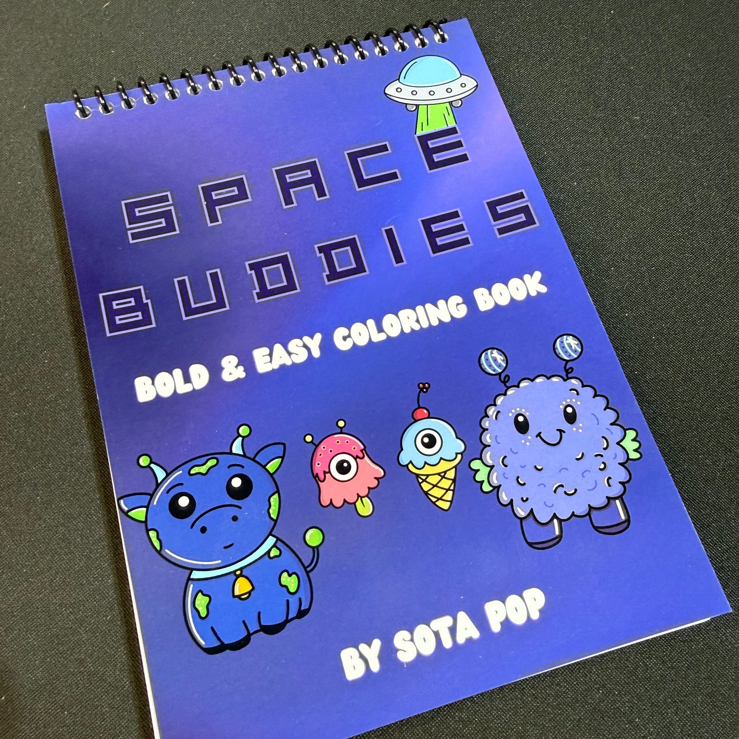Space Buddies: Bold & Easy Coloring Book for Kids & Adults