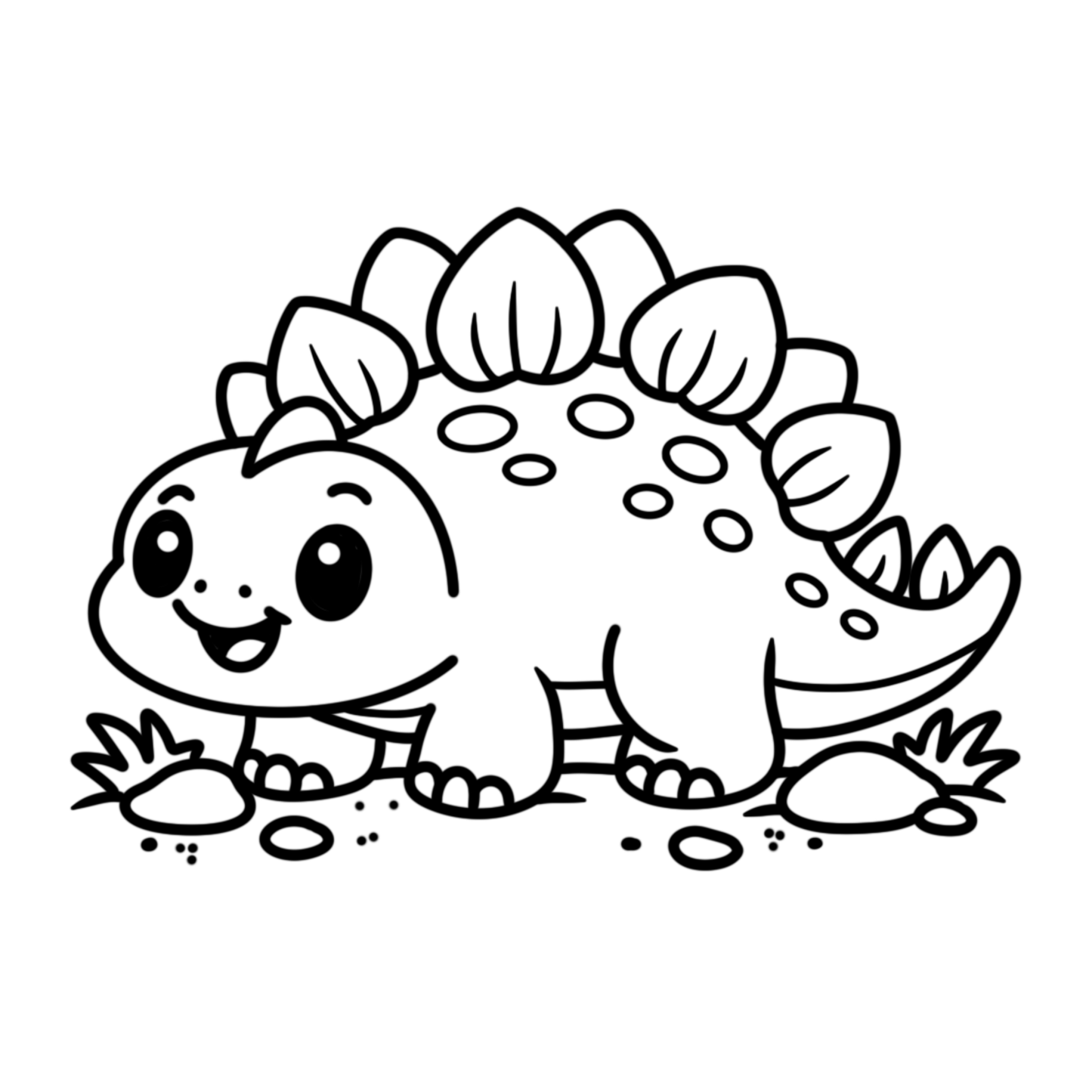 Dino-Roars! Bold & Easy Dinosaur Coloring Book