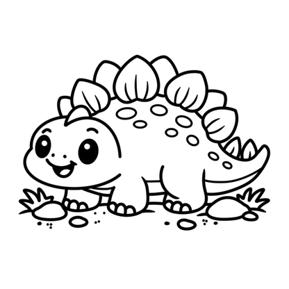 Dino-Roars! Bold & Easy Dinosaur Coloring Book