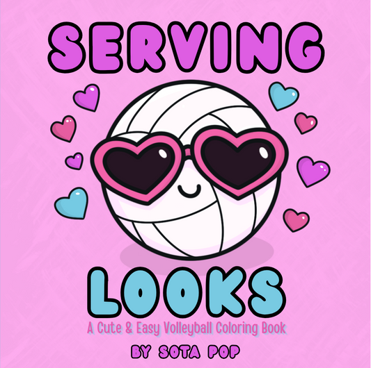 Serving Looks: Bood & Easy Volleyball Coloring Book