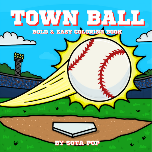 Town Ball: Bood & Easy Baseball Coloring Book