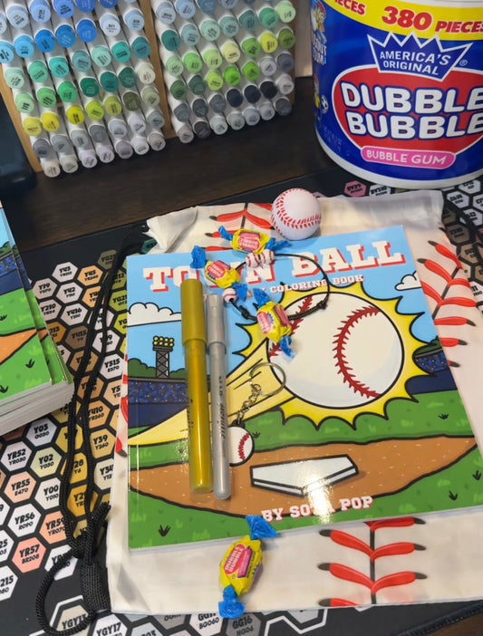 Baseball Bundle - LIMITED Baseball bag + Town Ball book + Markers + Stickers & more!