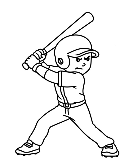 Town Ball: Bood & Easy Baseball Coloring Book
