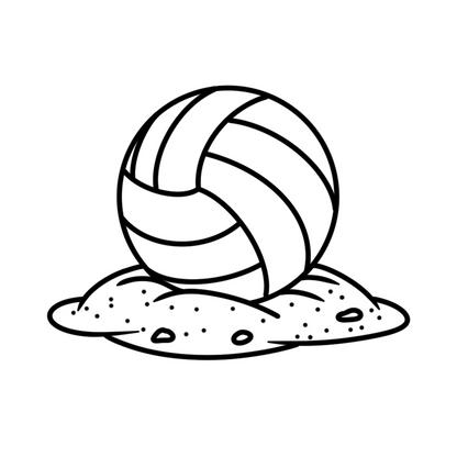 Serving Looks: Bood & Easy Volleyball Coloring Book