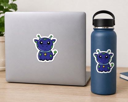 Holographic Space Cow Sticker