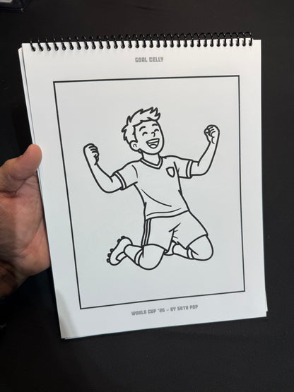 Soccer Prints - 15 Cardstock Coloring Pages