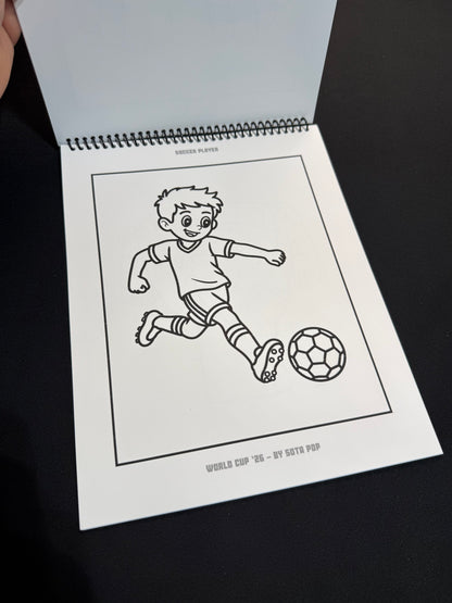 Soccer Prints - 15 Cardstock Coloring Pages