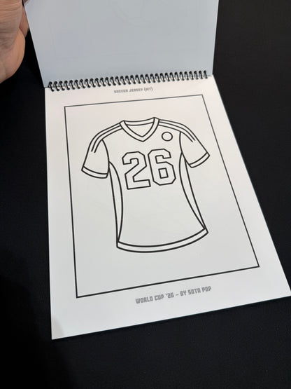 Soccer Prints - 15 Cardstock Coloring Pages