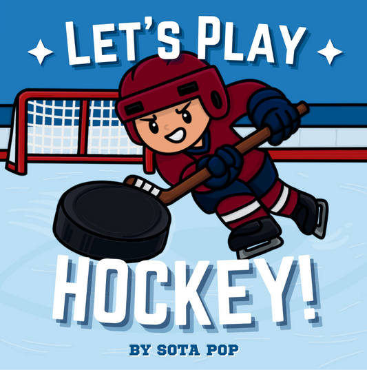 Let's Play Hockey: Bold & Easy Sports Coloring Book for Kids & Adults
