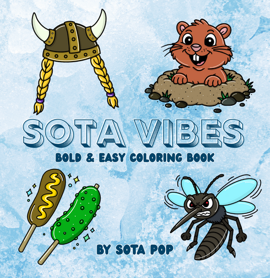 Sota Vibes: Bold and Easy Coloring Book